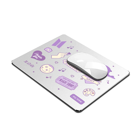 Metal Aluminum Mousepad - BTS Sticker Pack