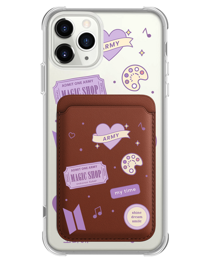 iPhone Magnetic Wallet Case - BTS Sticker Pack