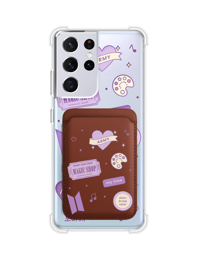 Android Magnetic Wallet Case - BTS Sticker Pack