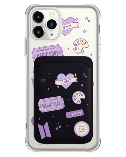iPhone Magnetic Wallet Case - BTS Sticker Pack