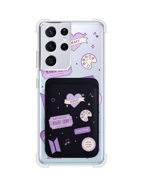 Android Magnetic Wallet Case - BTS Sticker Pack