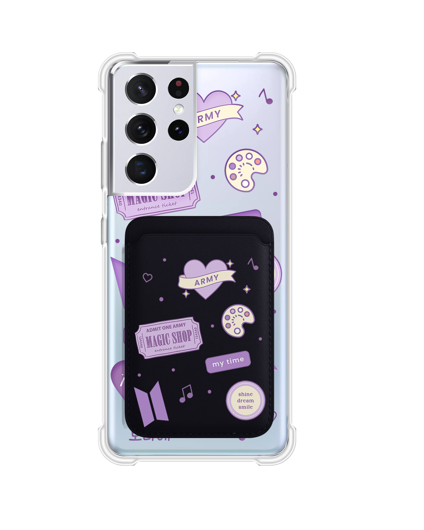 Android Magnetic Wallet Case - BTS Sticker Pack