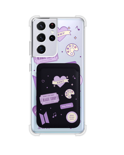 Android Magnetic Wallet Case - BTS Sticker Pack