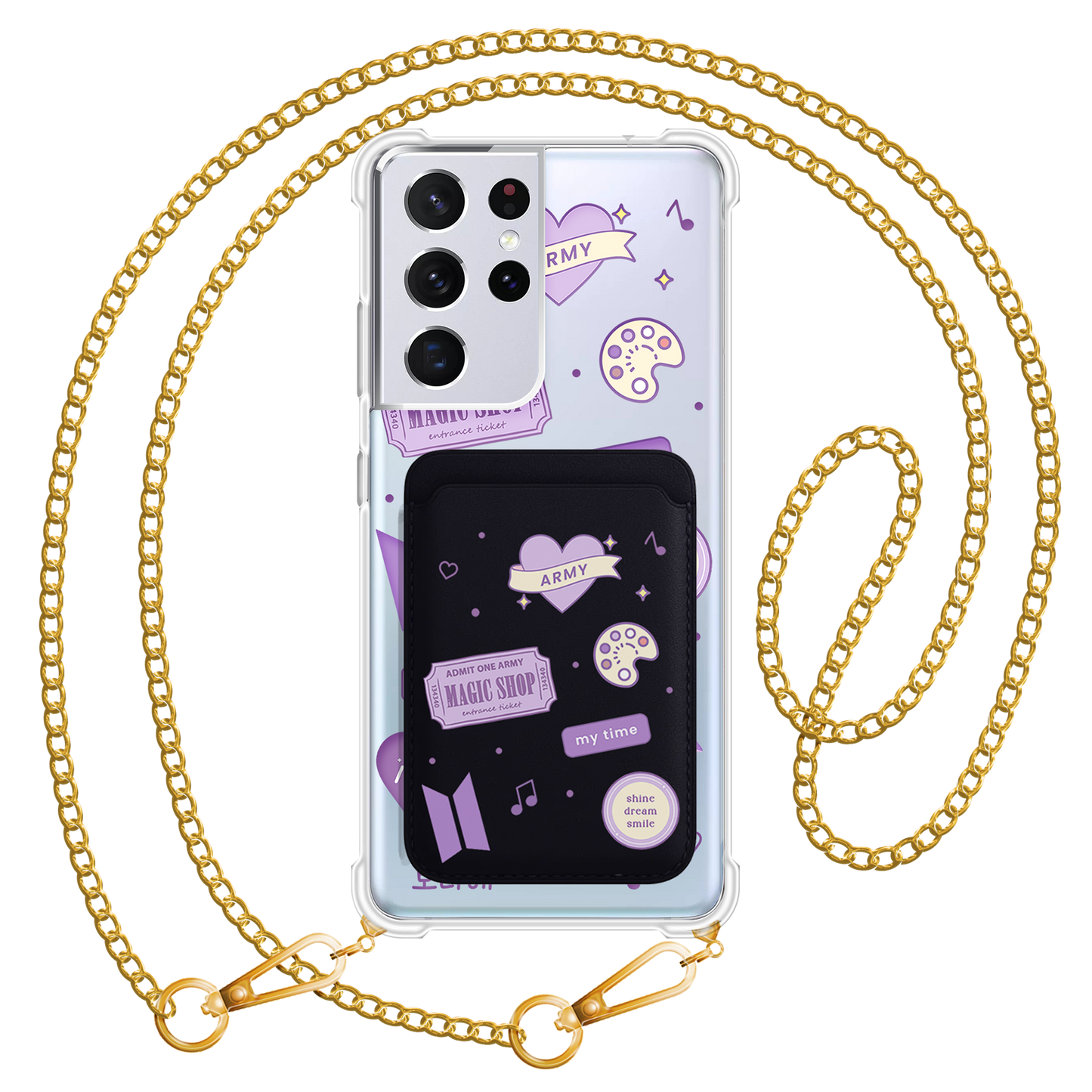 Android Magnetic Wallet Case - BTS Sticker Pack