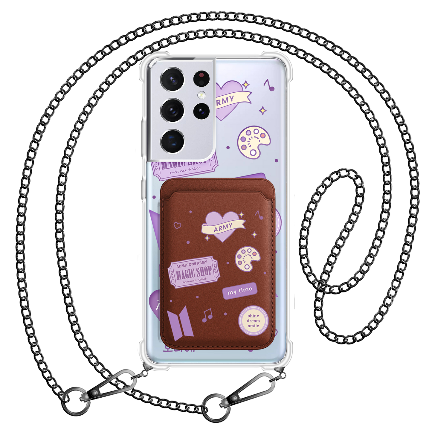 Android Magnetic Wallet Case - BTS Sticker Pack