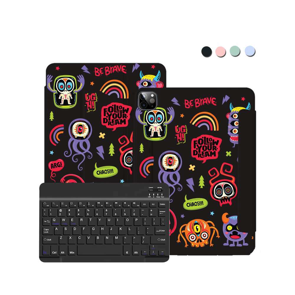 iPad / Android Tab Wireless Keyboard Flipcover - Baby Monster