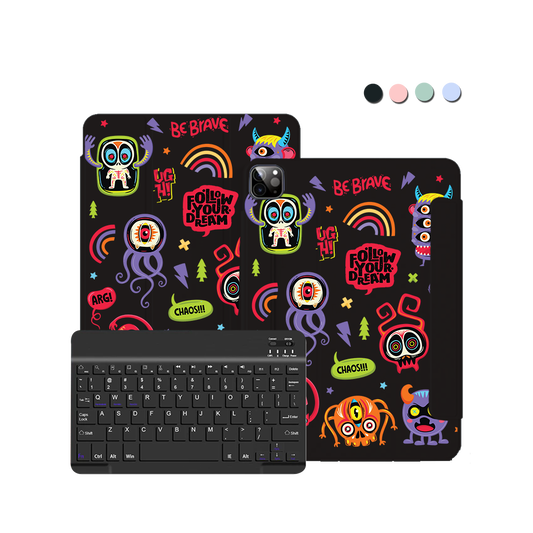 iPad / Android Tab Wireless Keyboard Flipcover - Baby Monster