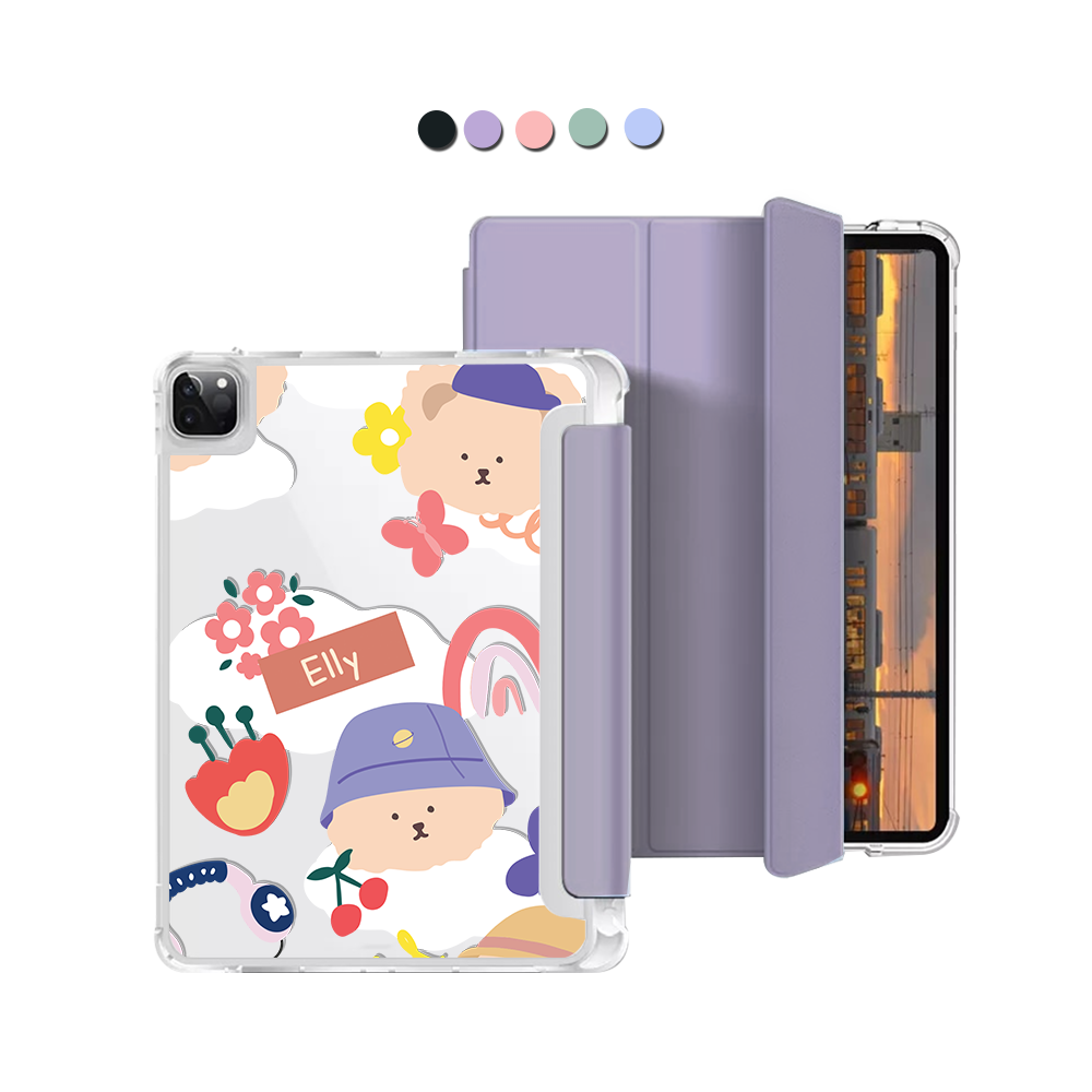 iPad Macaron Flip Cover - Bear in Style