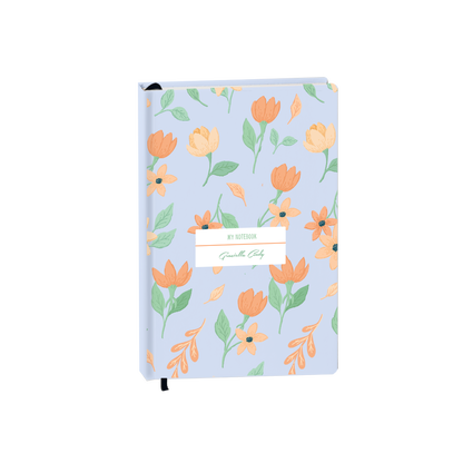 Hardcover Bookpaper Journal - Birth Flower (with Elastic Band & Bookmark)