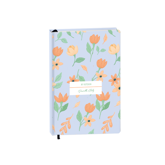 Hardcover Bookpaper Journal - Birth Flower (with Elastic Band & Bookmark)