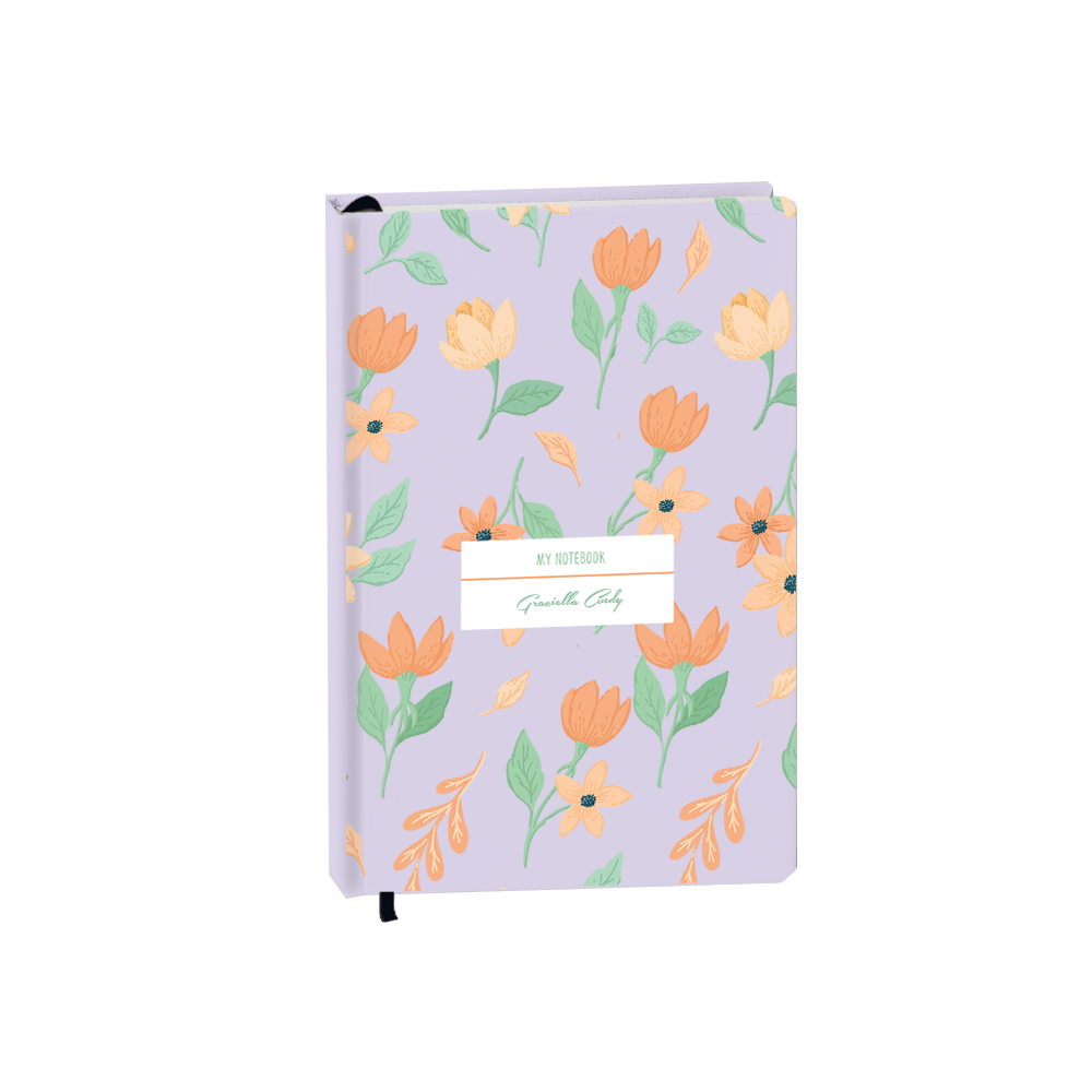 Hardcover Bookpaper Journal - Birth Flower (with Elastic Band & Bookmark)