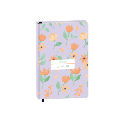 Hardcover Bookpaper Journal - Birth Flower (with Elastic Band & Bookmark)