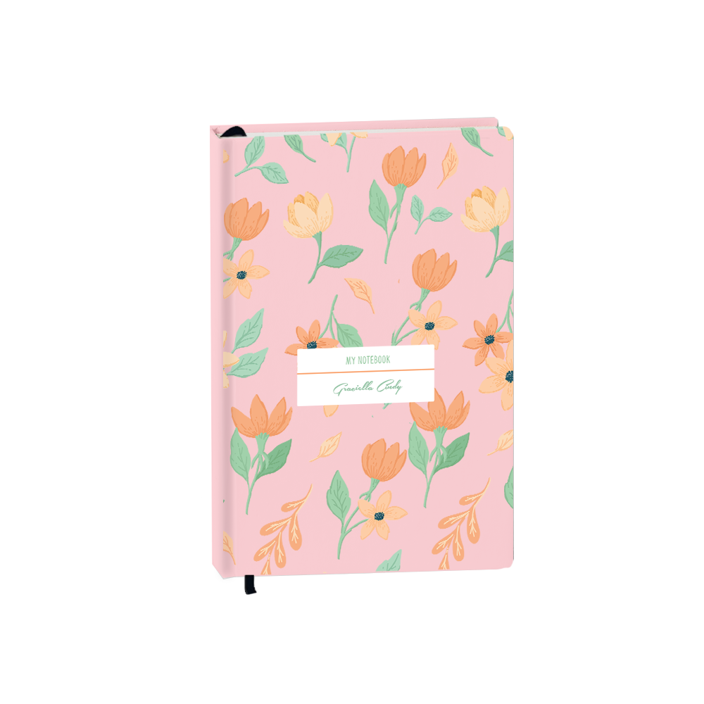 Hardcover Bookpaper Journal - Birth Flower (with Elastic Band & Bookmark)