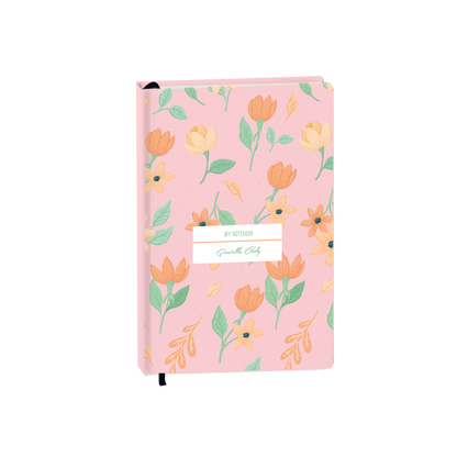 Hardcover Bookpaper Journal - Birth Flower (with Elastic Band & Bookmark)