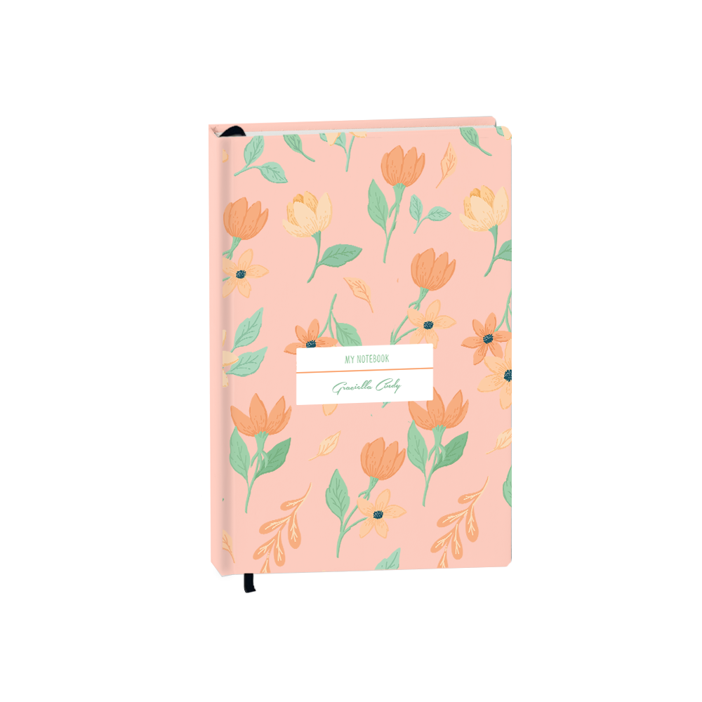 Hardcover Bookpaper Journal - Birth Flower (with Elastic Band & Bookmark)