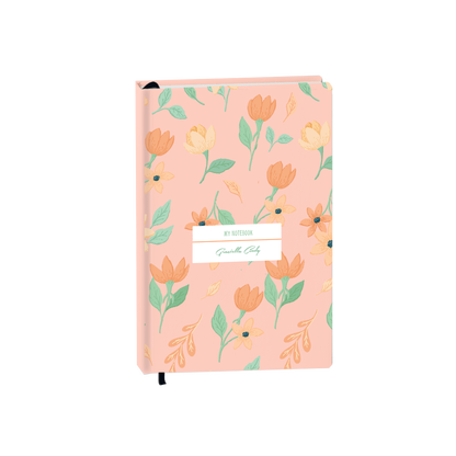 Hardcover Bookpaper Journal - Birth Flower (with Elastic Band & Bookmark)