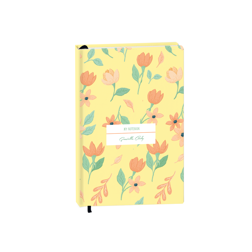 Hardcover Bookpaper Journal - Birth Flower (with Elastic Band & Bookmark)