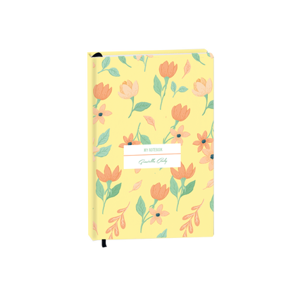 Hardcover Bookpaper Journal - Birth Flower (with Elastic Band & Bookmark)