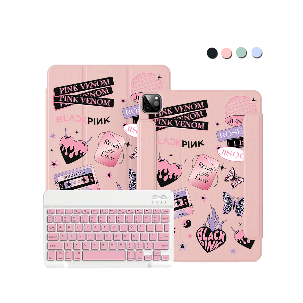 iPad Wireless Keyboard Flipcover - Blackpink Born Pink