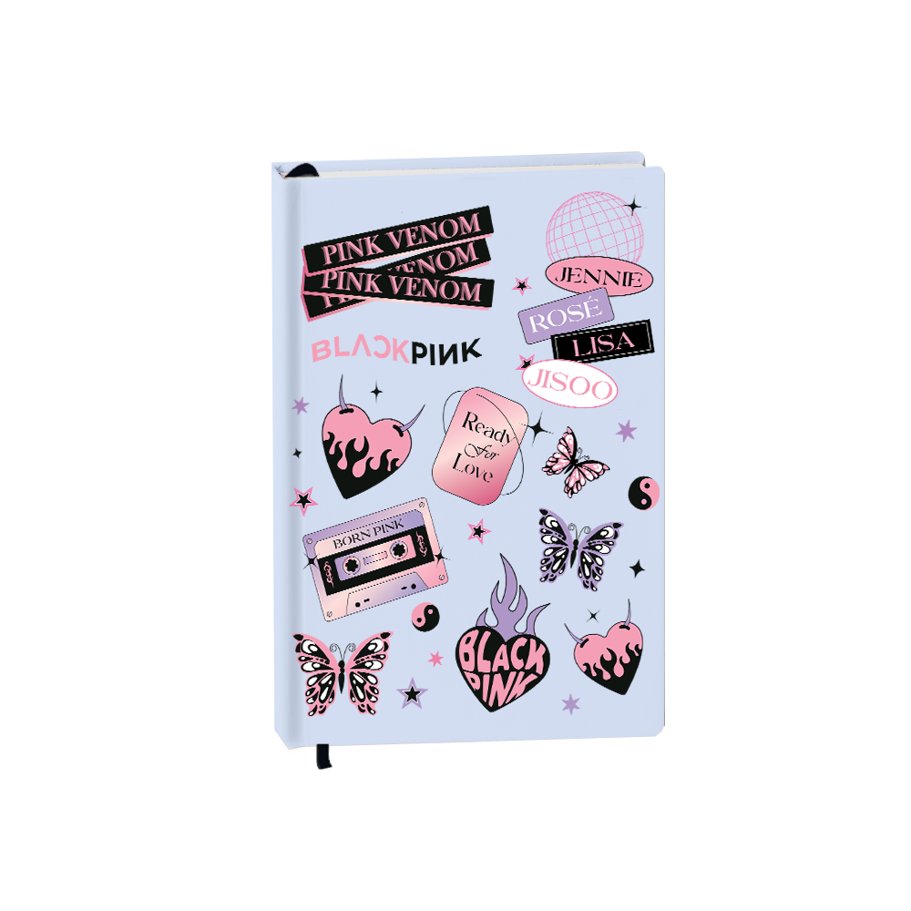 Hardcover Bookpaper Journal - Blackpink Born Pink (with Elastic Band & Bookmark)