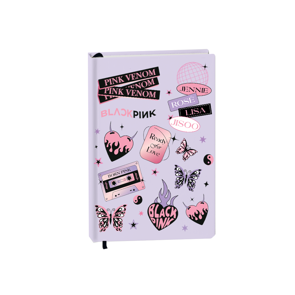 Hardcover Bookpaper Journal - Blackpink Born Pink (with Elastic Band & Bookmark)