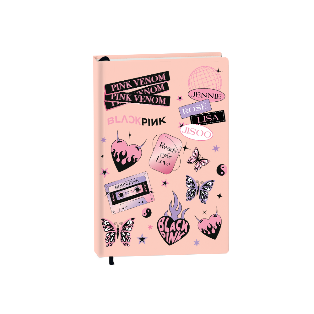 Hardcover Bookpaper Journal - Blackpink Born Pink (with Elastic Band & Bookmark)