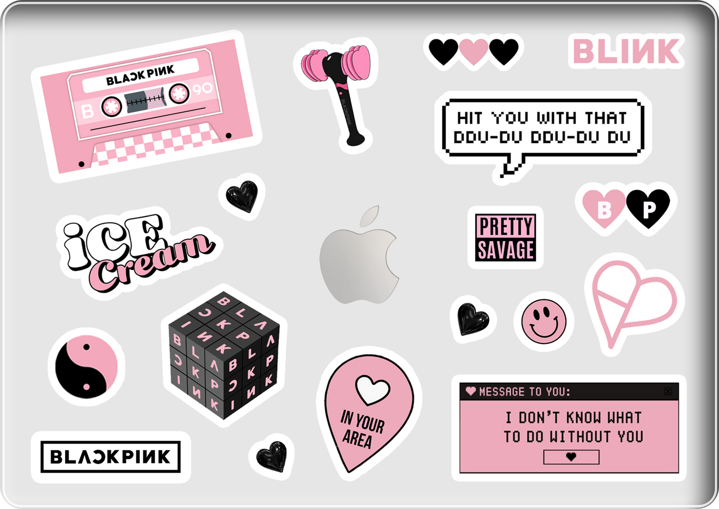 Macbook Snap Case - Blackpink Sticker Pack