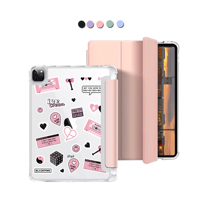 iPad Macaron Flip Cover - Blackpink Sticker Pack