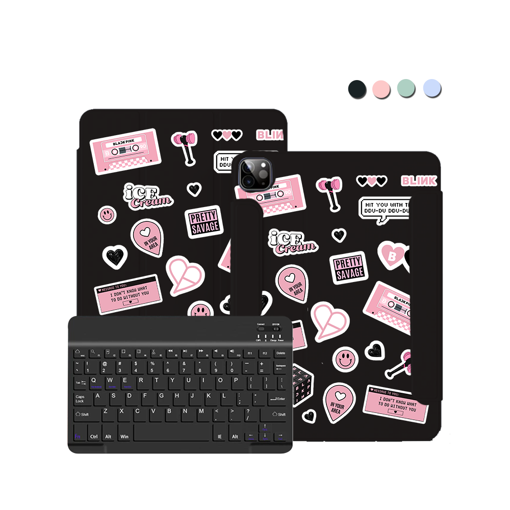 iPad Wireless Keyboard Flipcover - Blackpink Sticker Pack