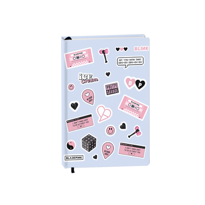 Hardcover Bookpaper Journal - Blackpink Sticker (with Elastic Band & Bookmark)