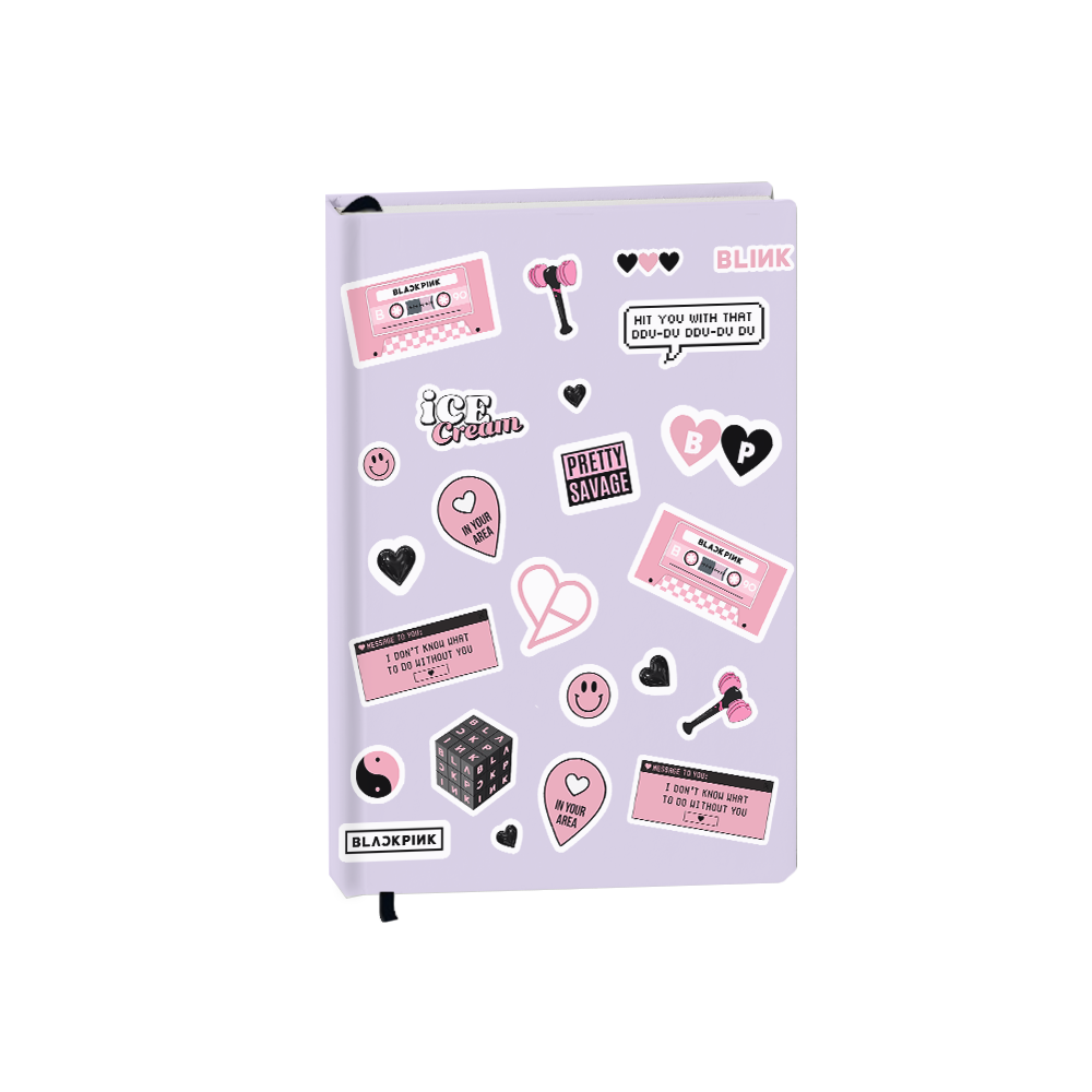 Hardcover Bookpaper Journal - Blackpink Sticker (with Elastic Band & Bookmark)