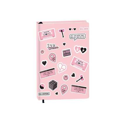 Hardcover Bookpaper Journal - Blackpink Sticker (with Elastic Band & Bookmark)