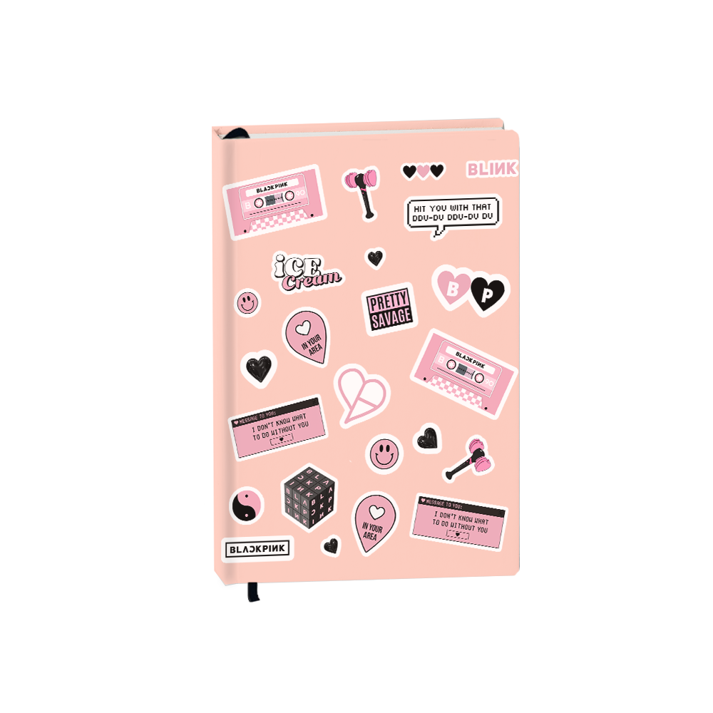 Hardcover Bookpaper Journal - Blackpink Sticker (with Elastic Band & Bookmark)