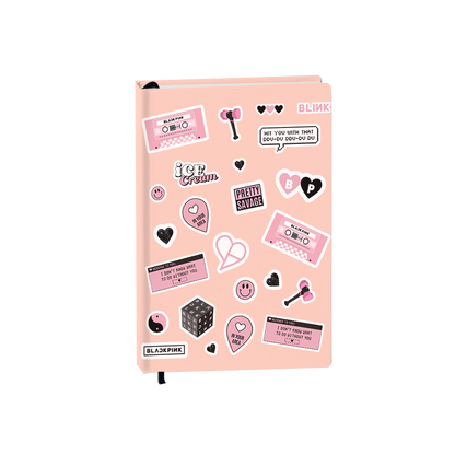 Hardcover Bookpaper Journal - Blackpink Sticker (with Elastic Band & Bookmark)