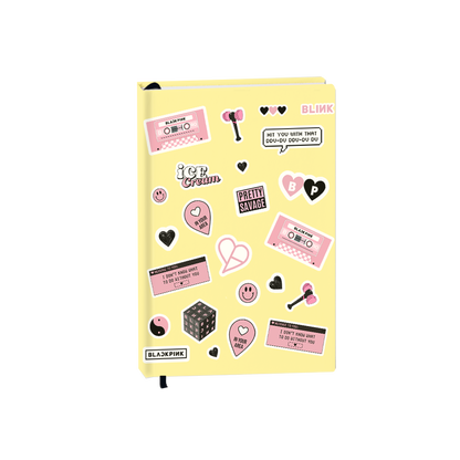Hardcover Bookpaper Journal - Blackpink Sticker (with Elastic Band & Bookmark)