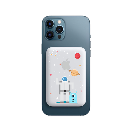 Magnetic Wireless Powerbank - Blue Alien