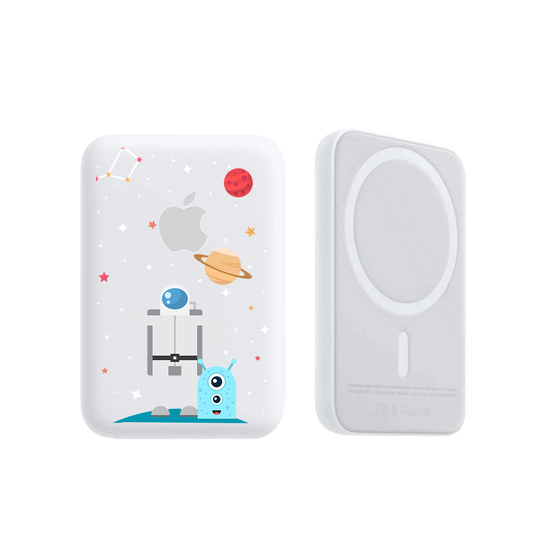 Magnetic Wireless Powerbank - Blue Alien