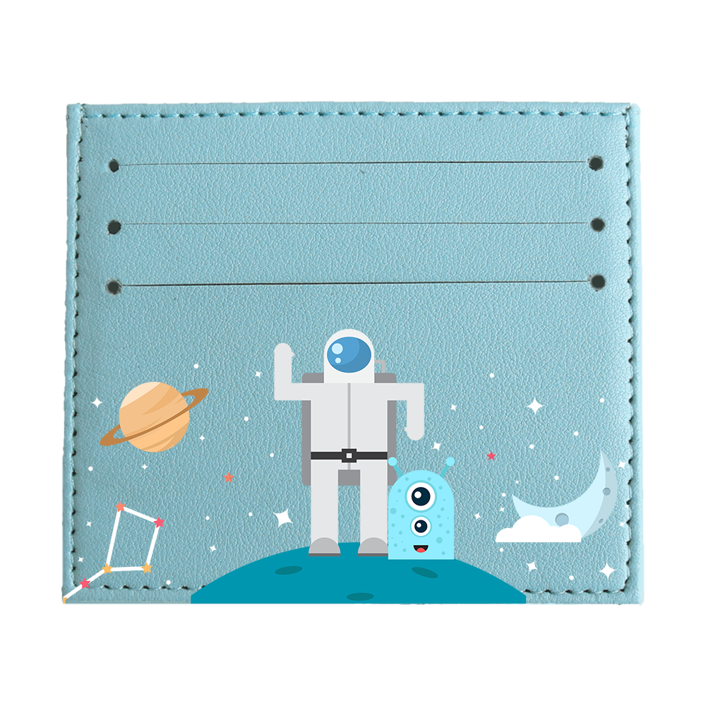 6 Slots Card Holder - Blue Alien