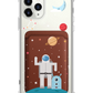 iPhone Magnetic Wallet Case - Blue Alien