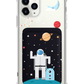 iPhone Magnetic Wallet Case - Blue Alien