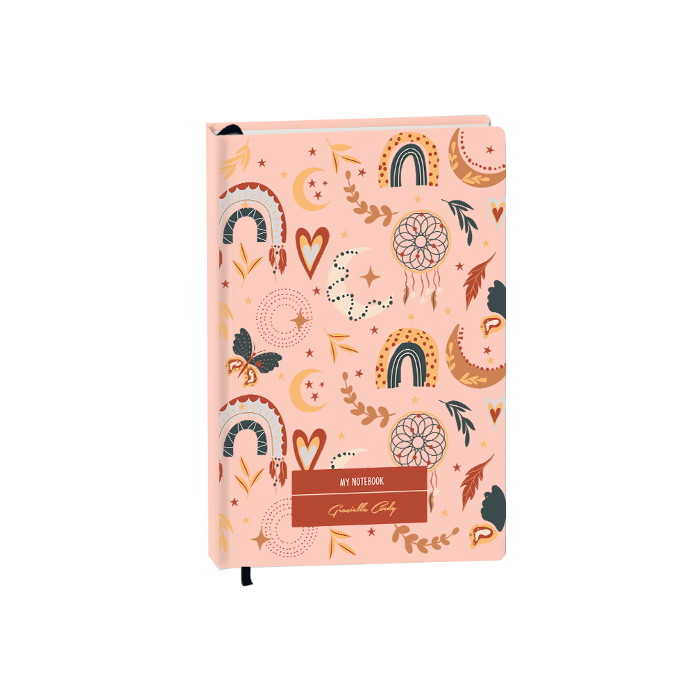 Hardcover Bookpaper Journal - Boho 3.0 (with Elastic Band & Bookmark)