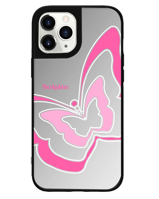 iPhone Mirror Grip Case -  Butterfly Mirror Pink
