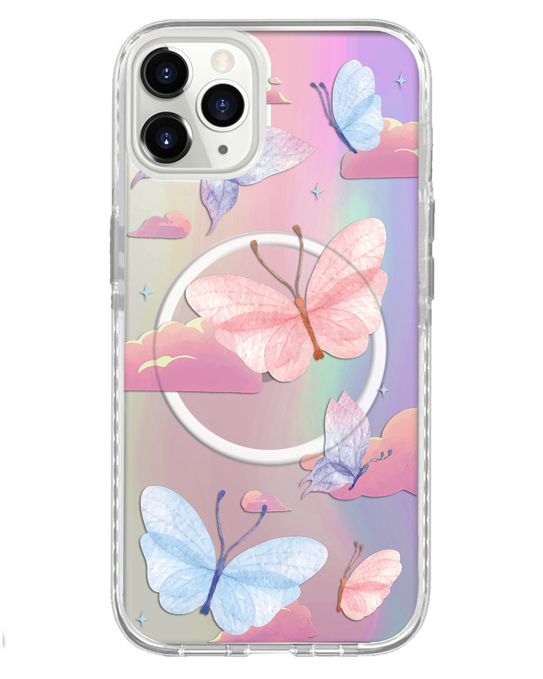 iPhone Rearguard Holo - Butterfly & Clouds