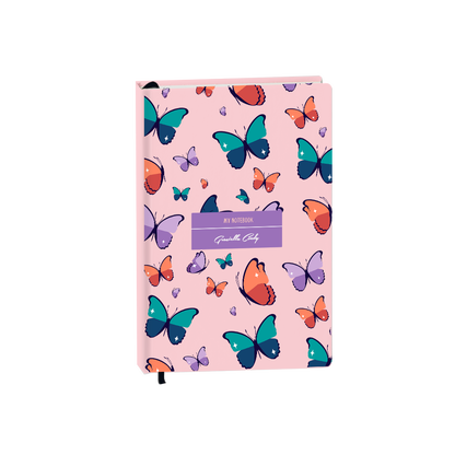 Hardcover Bookpaper Journal - Butterfly (with Elastic Band & Bookmark)