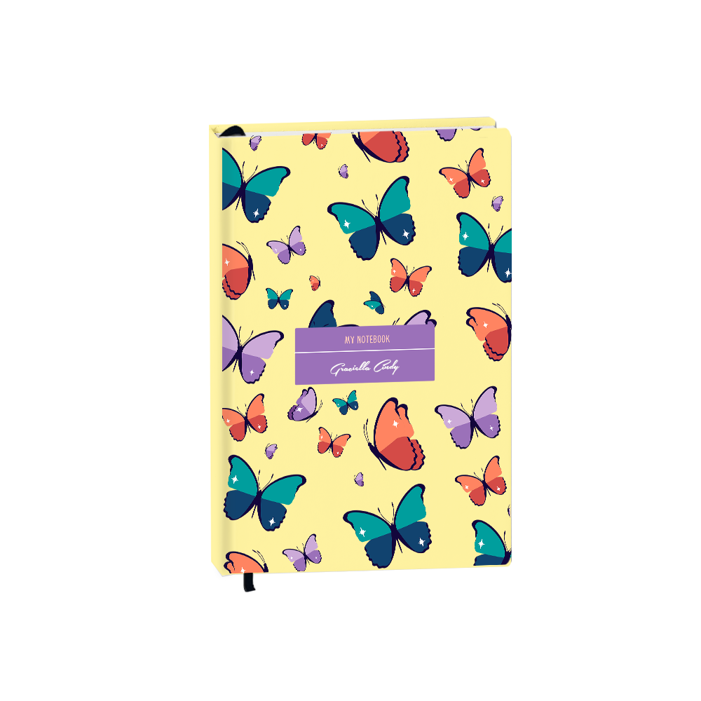 Hardcover Bookpaper Journal - Butterfly (with Elastic Band & Bookmark)