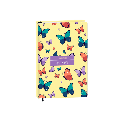 Hardcover Bookpaper Journal - Butterfly (with Elastic Band & Bookmark)