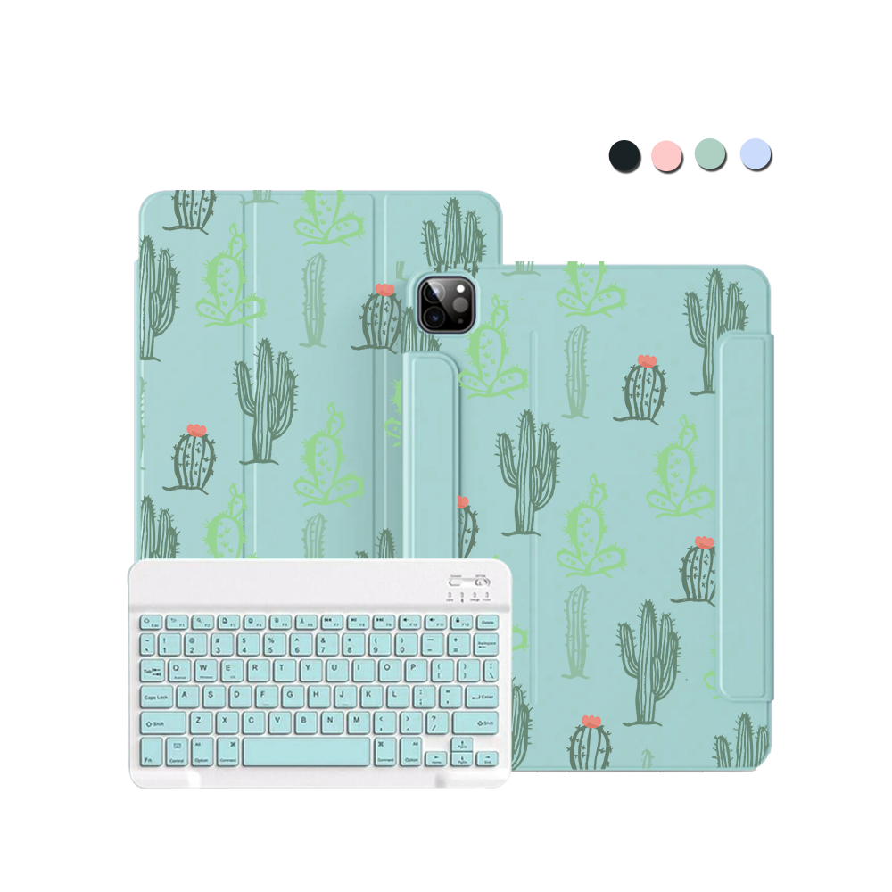 iPad / Android Tab Wireless Keyboard Flipcover - Cactus