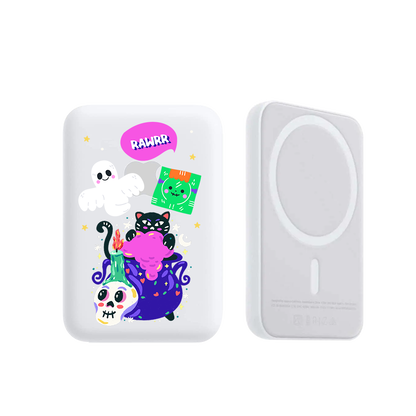 Magnetic Wireless Powerbank - Cat Monster