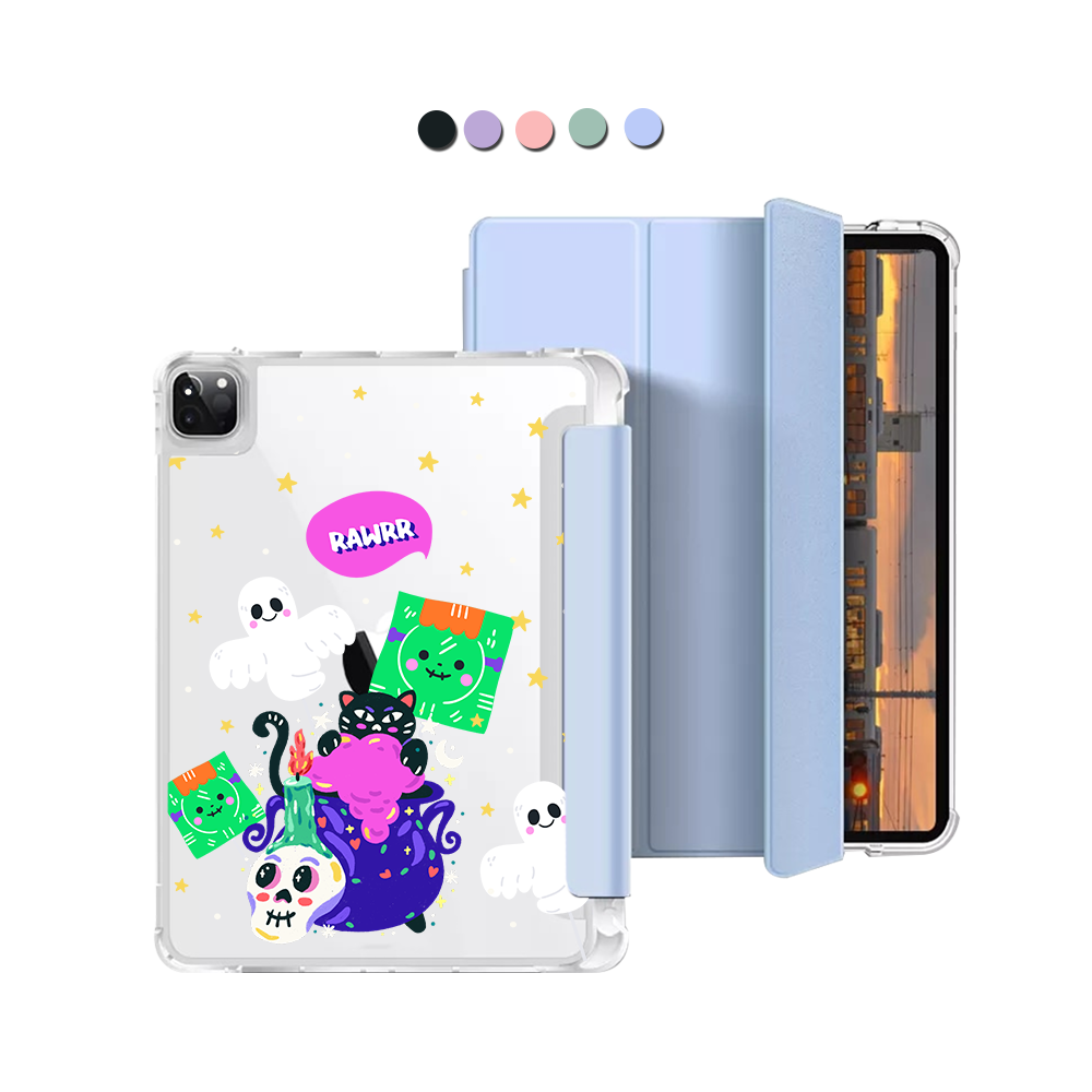 iPad Macaron Flip Cover - Cat Monster