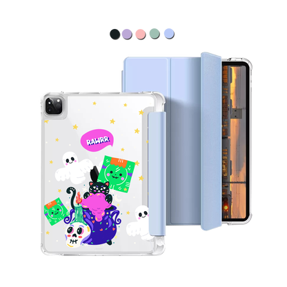 iPad Macaron Flip Cover - Cat Monster